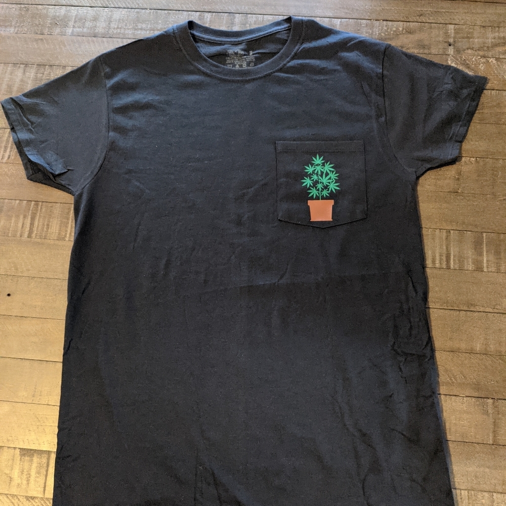Cannabis Plant Pocket Shirt Handcrafted